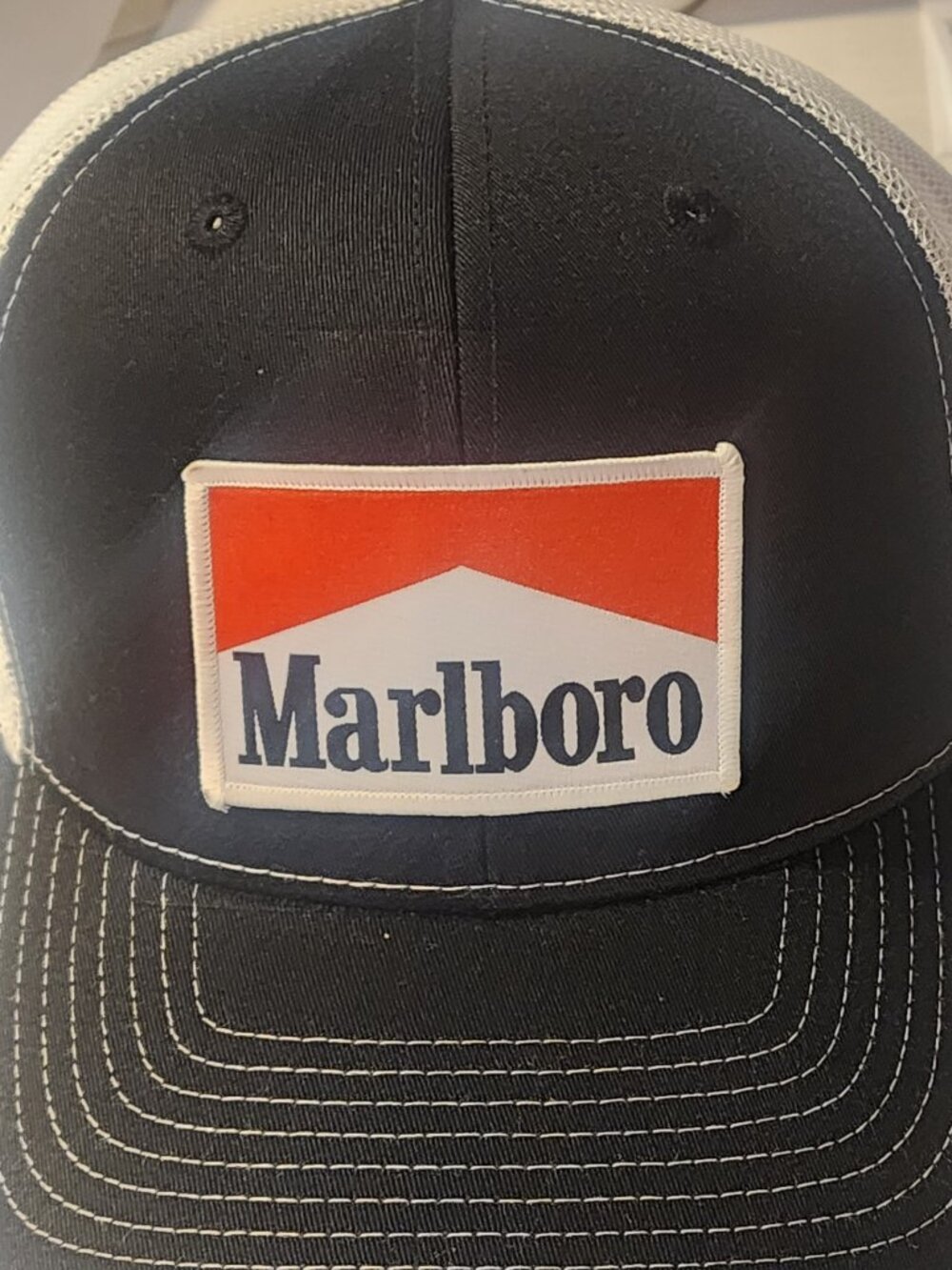 Marlboro Black Cap with Red and White Patch